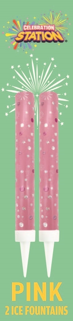 ICE FOUNTAINS,Pink Glitz 2`s Suitable for Indoor Use H/pk [Splittable]