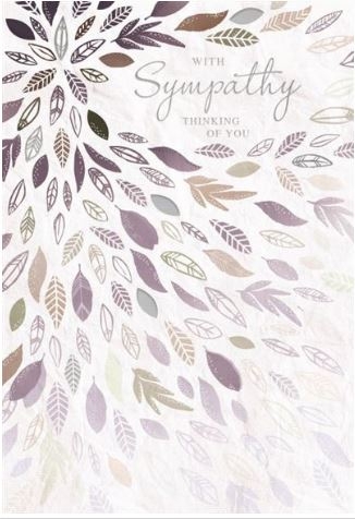 SYMPATHY CARDS,6`s Leaves