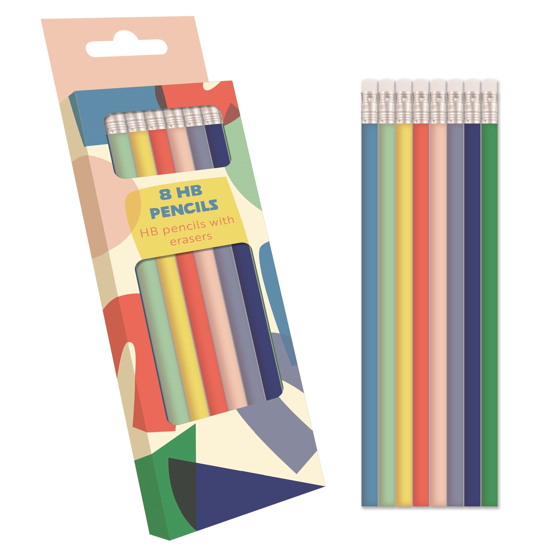 PENCIL,HB Rubber Tipped 8`s Big Riso H/pk [Packs Only]