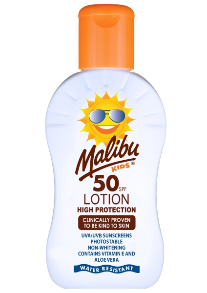 SUN LOTION, Factor 50 100ml Malibu Kids [Splittable]