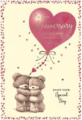 ANNIVERSARY CARDS,Your 6`s Bears on Heart Cushion