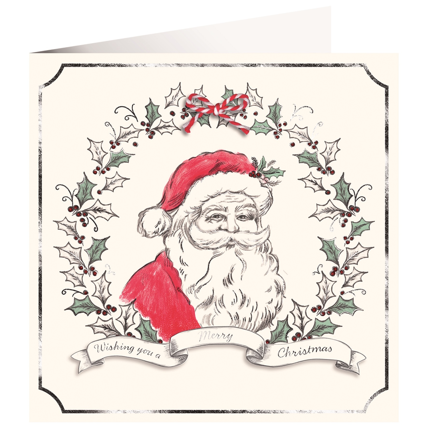 BOXED CARDS,Handmade Classic Santa 5`s [Packs Only]