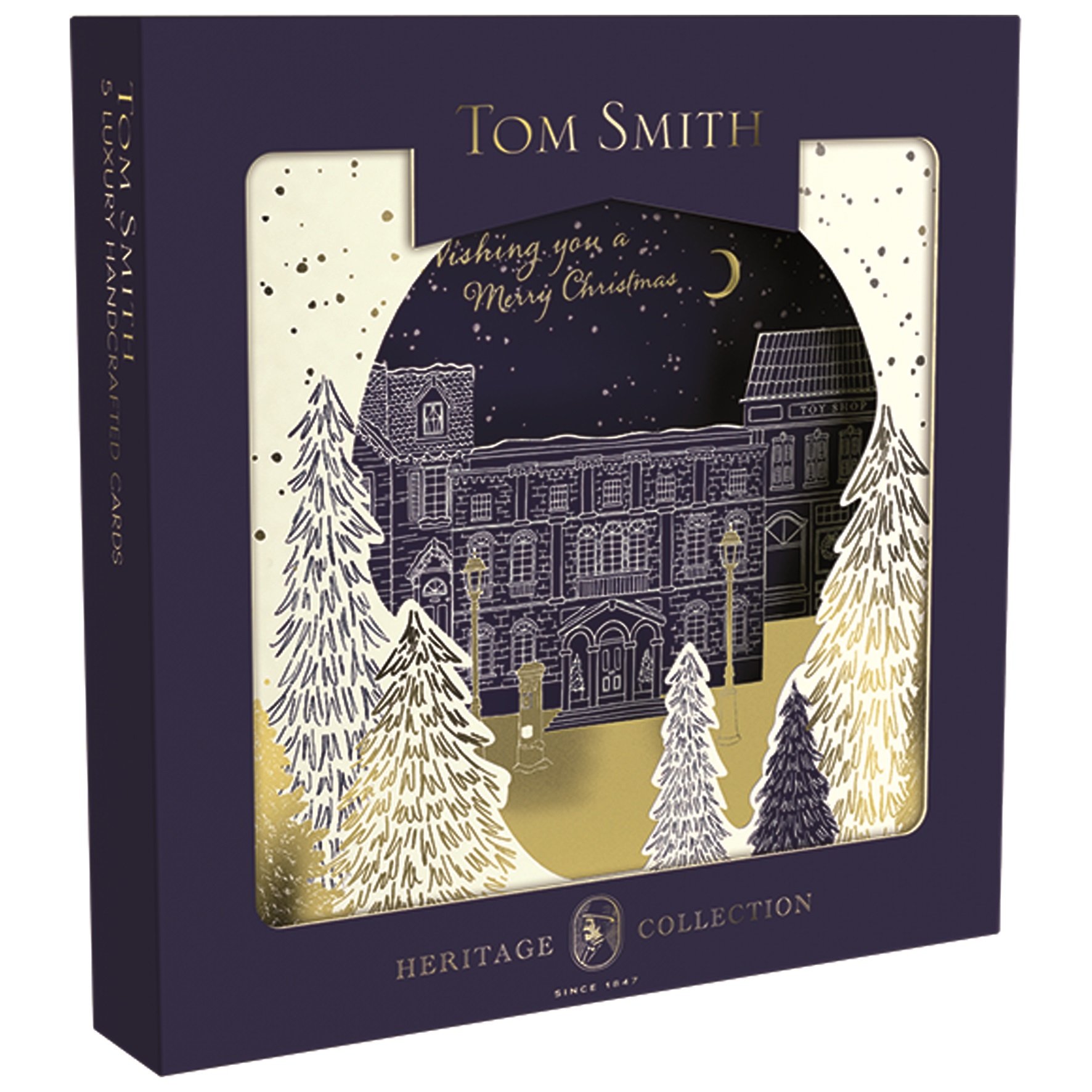 BOXED CARDS,Handmade Christmas Town 5`s [Packs Only]