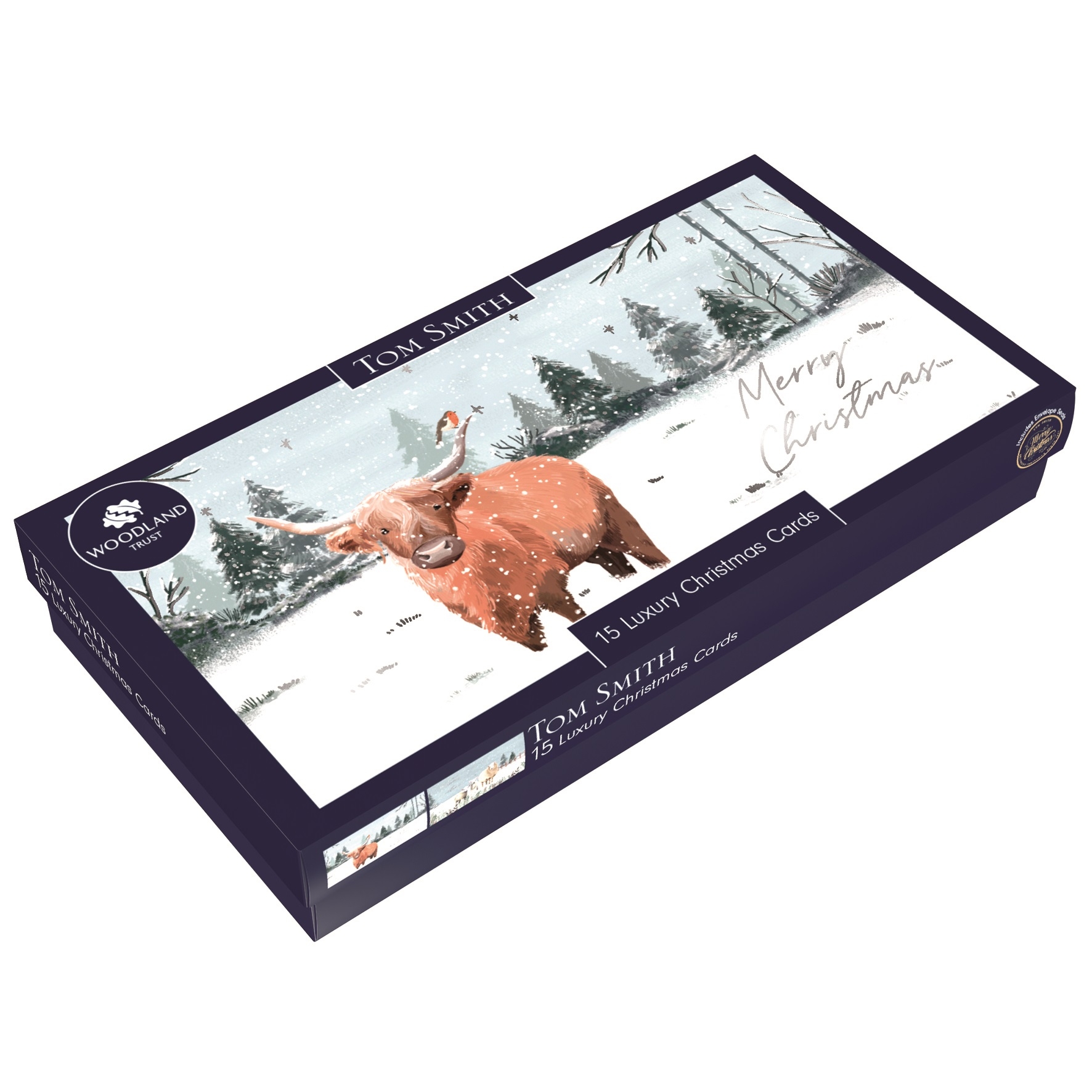BOXED CARDS,Highland Cow Slim 15`s (Bulk) [Packs Only]