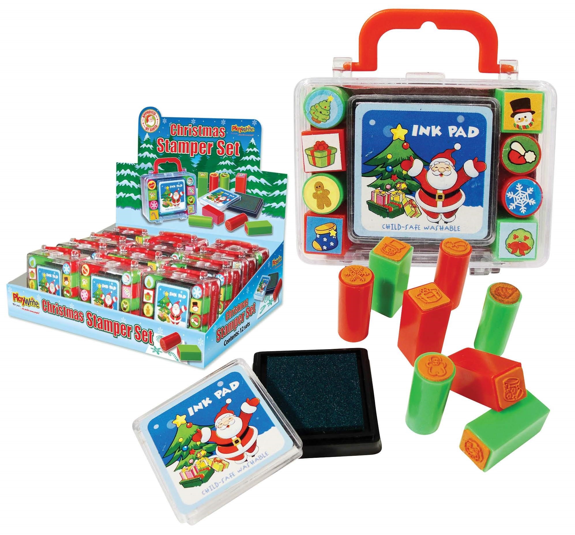 XMAS INK PAD STAMPER SET CDU [Splittable]