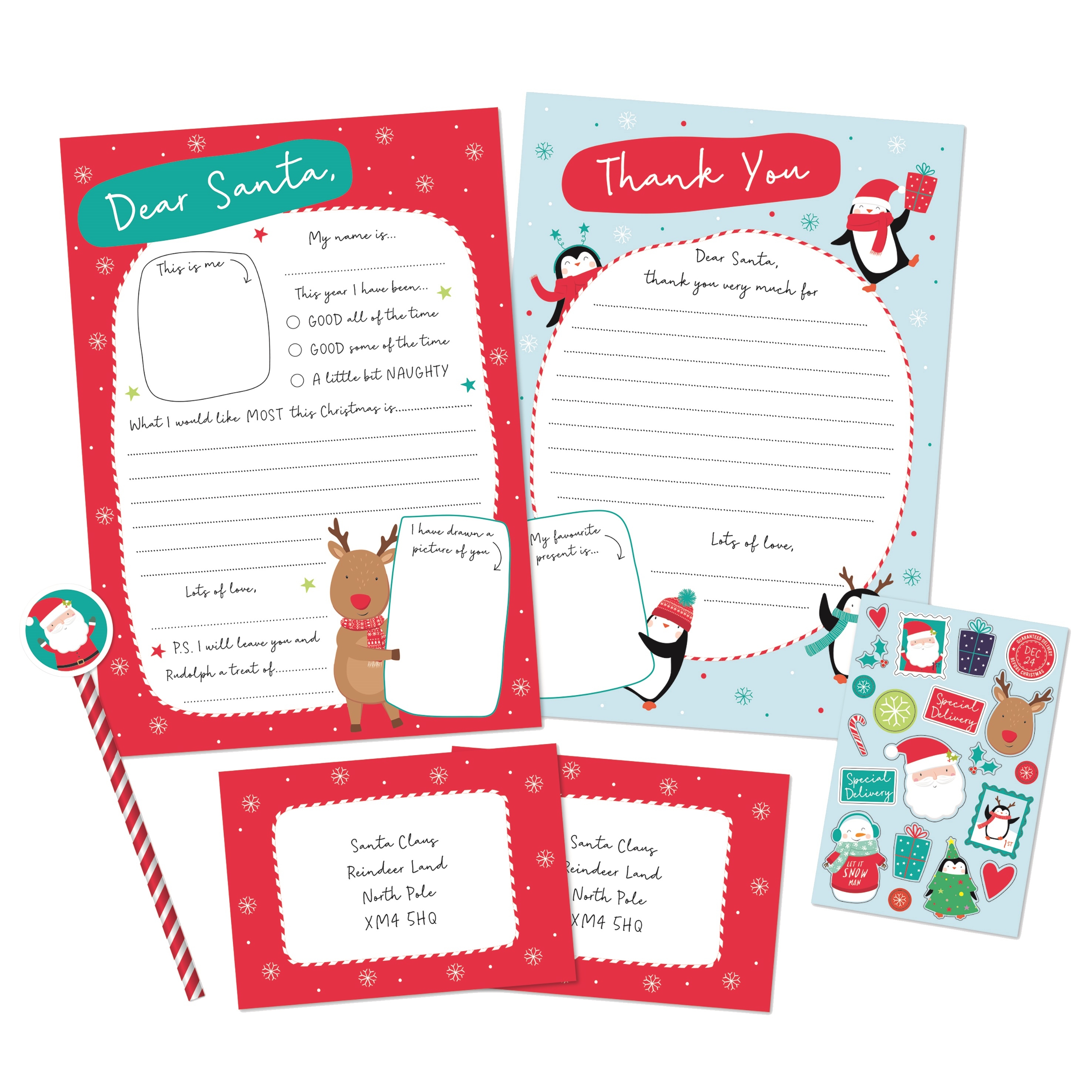 LETTER TO SANTA KIT,H/pk [Packs Only]