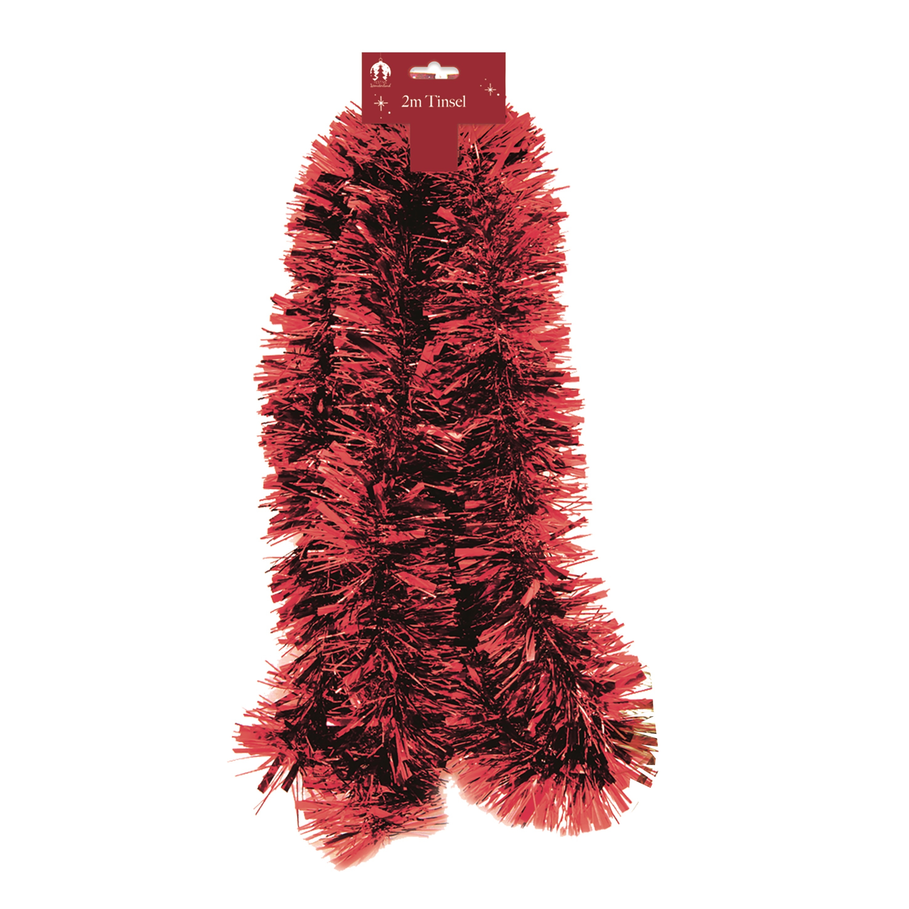 TINSEL,Red 6ply 100mm x 2m [Packs Only]