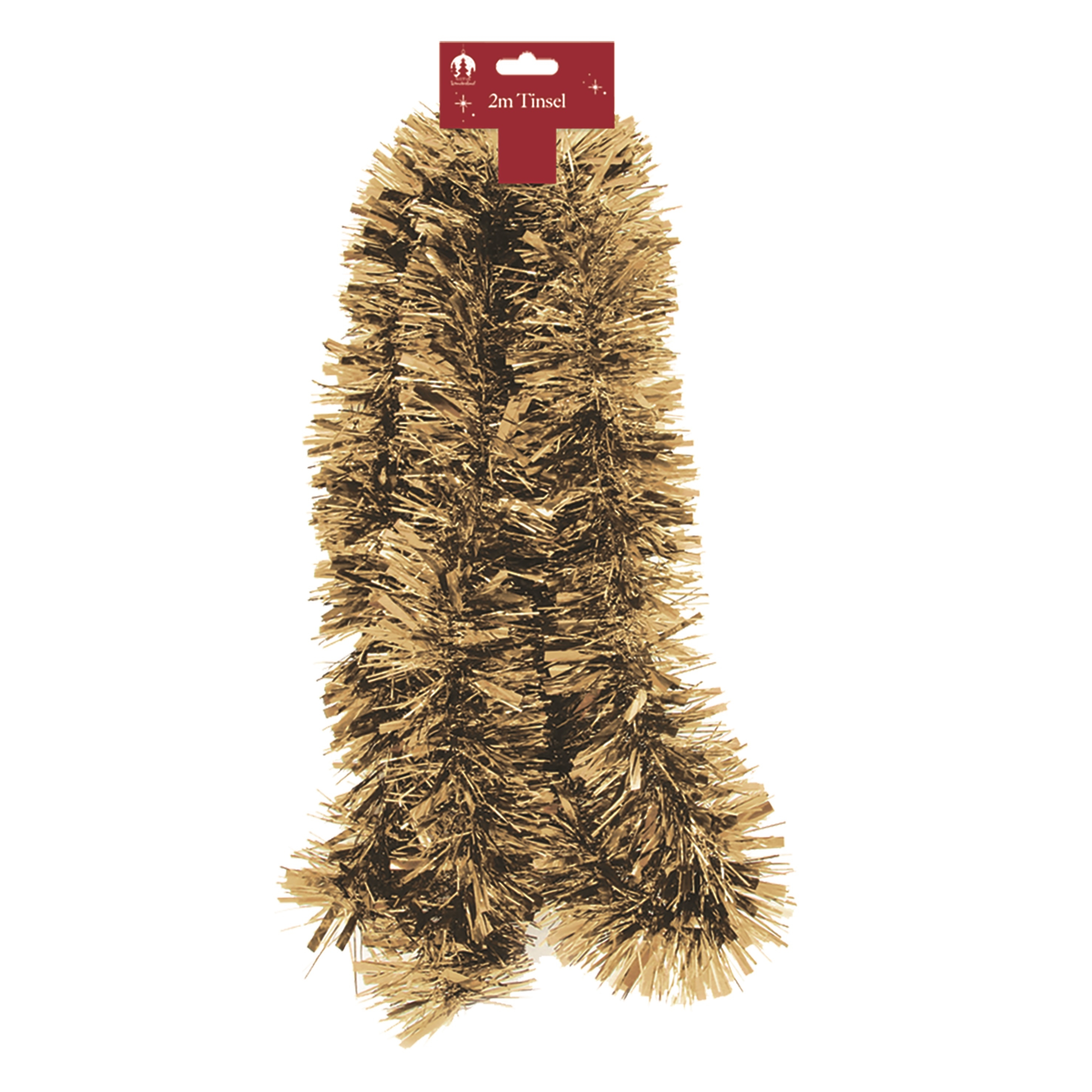 TINSEL,Gold 6ply 100mm x 2m [Packs Only]