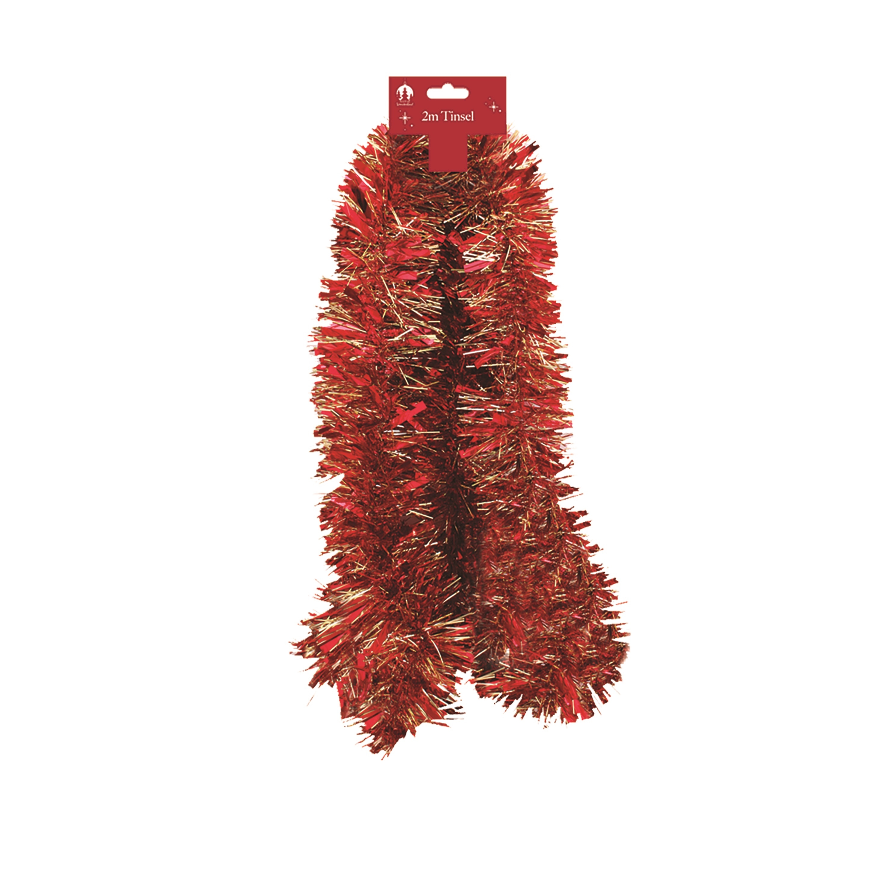 TINSEL,Red/Gold Chunky 6ply 100mm x 2m [Packs Only]