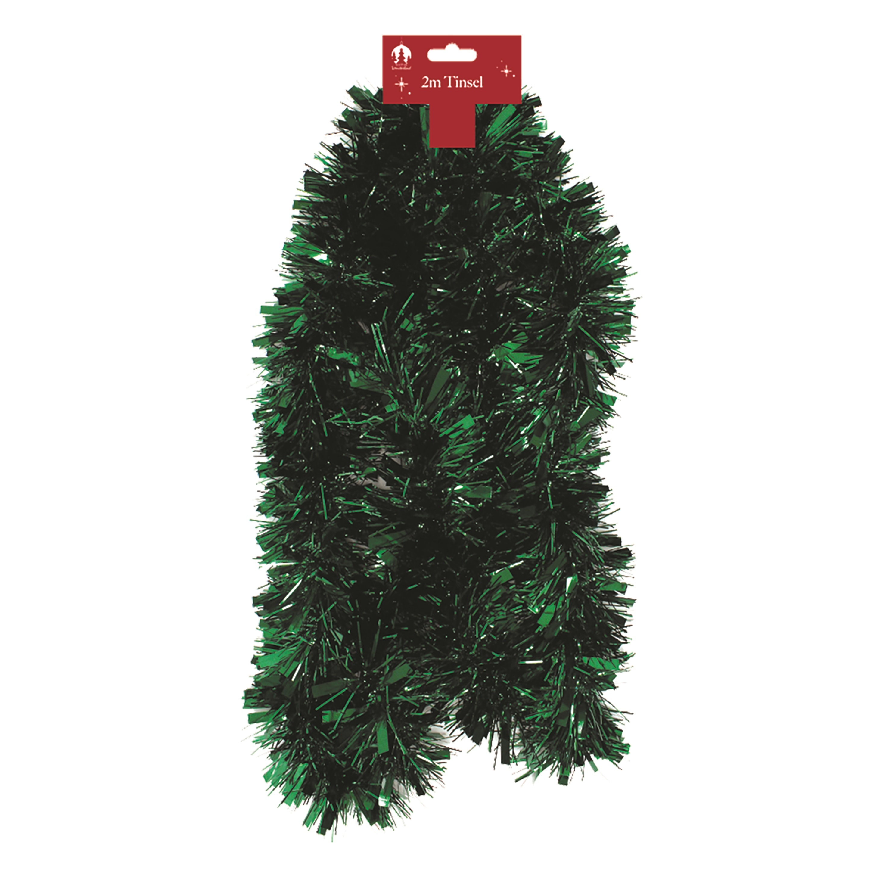 TINSEL,Green Chunky 6ply 100mm x 2m [Packs Only]