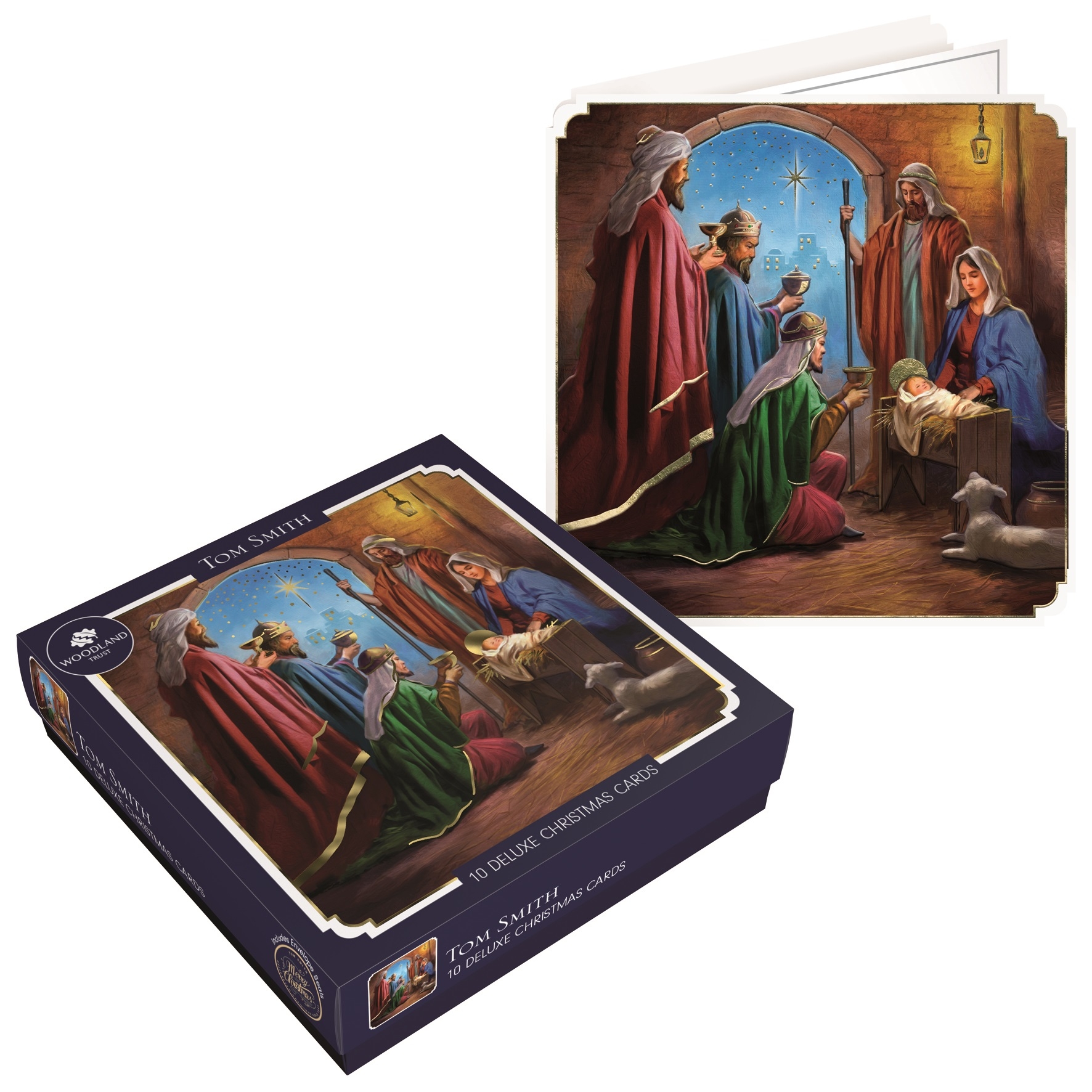 BOXED CARDS,Three Wise Men Deluxe With Insert 10`s [Splittable]