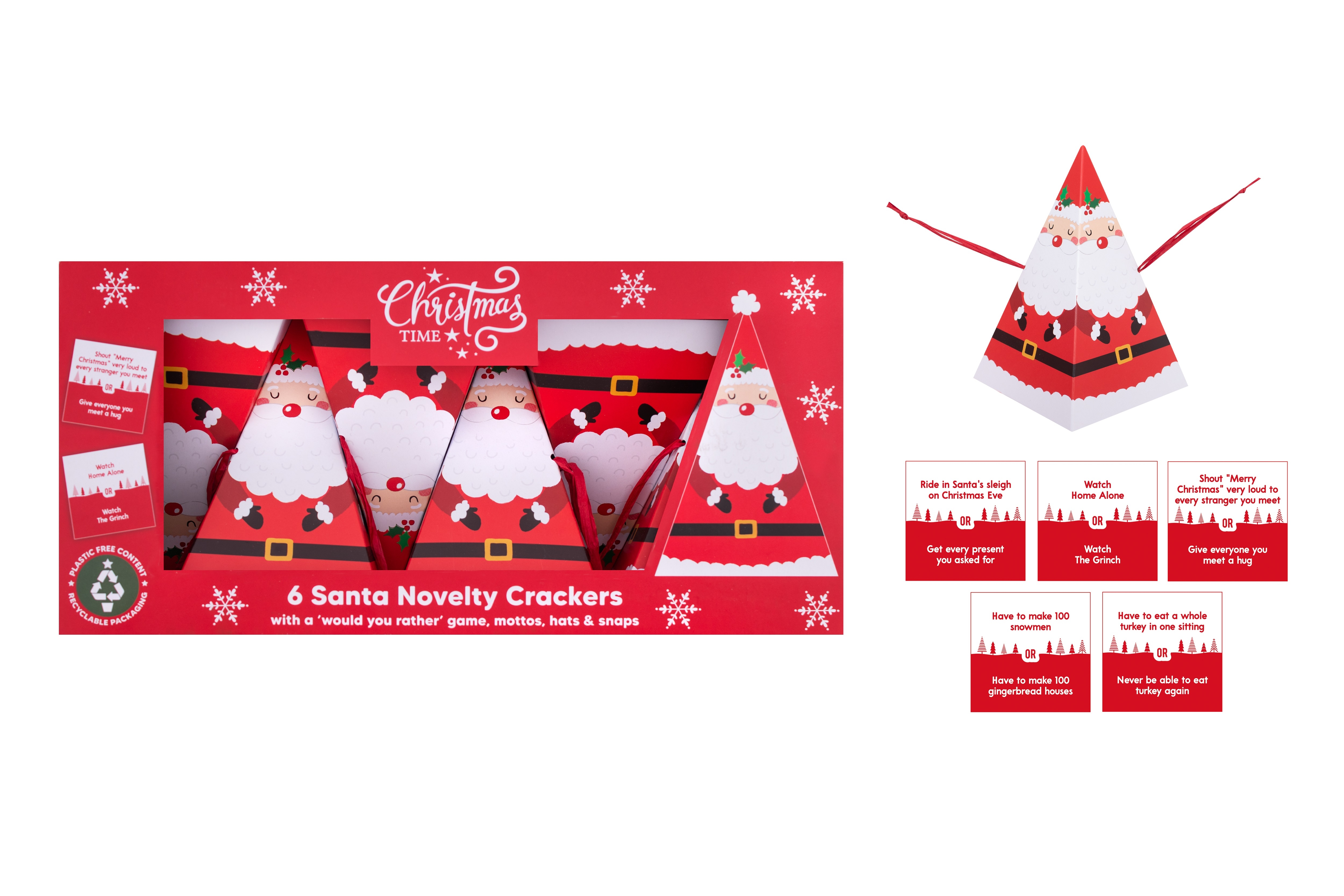 CRACKERS,31cm Santa Novelty [Splittable]