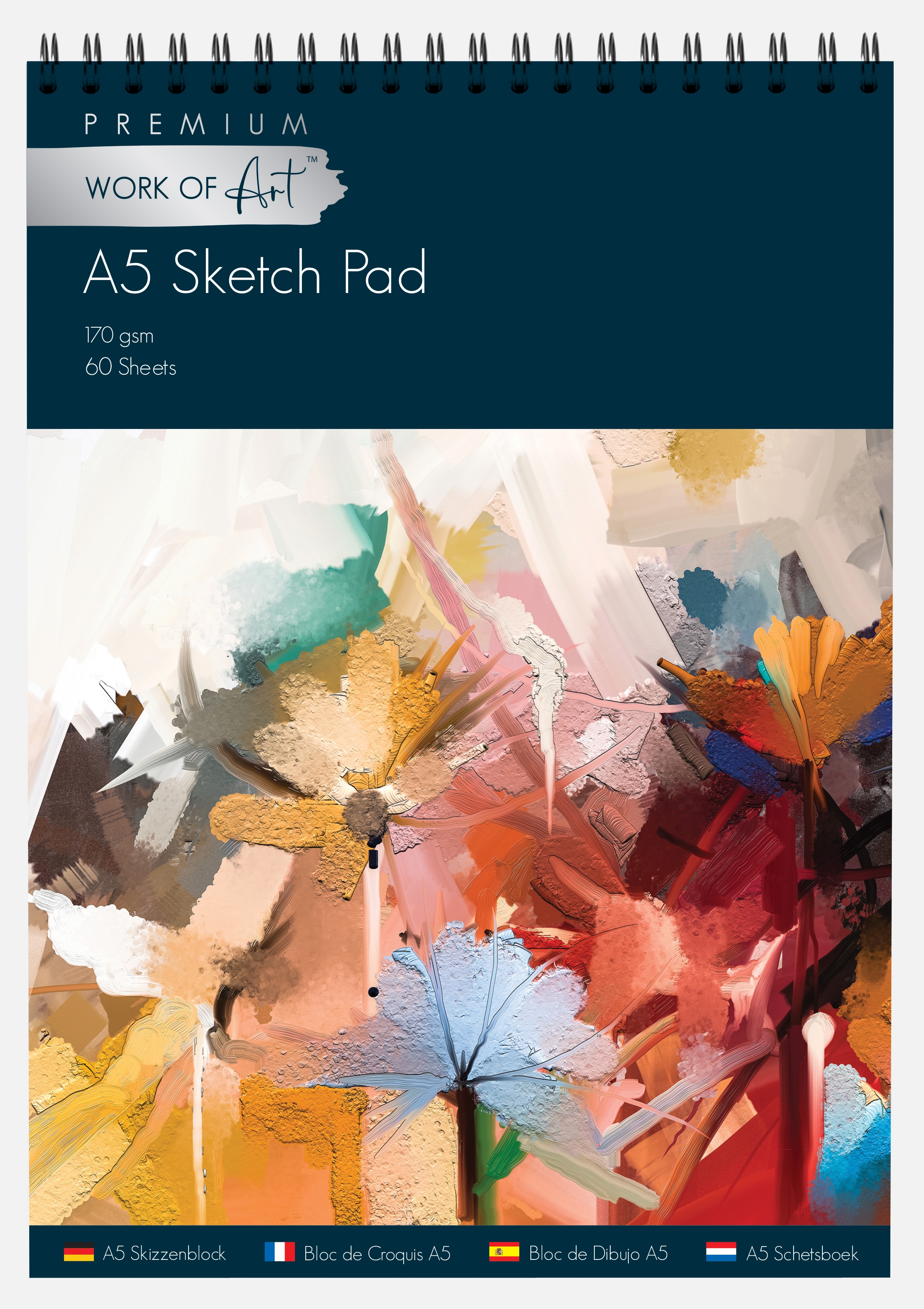 SKETCH PAD,A5 Twin Wire 60lv 170g Premium Paper [Splittable]