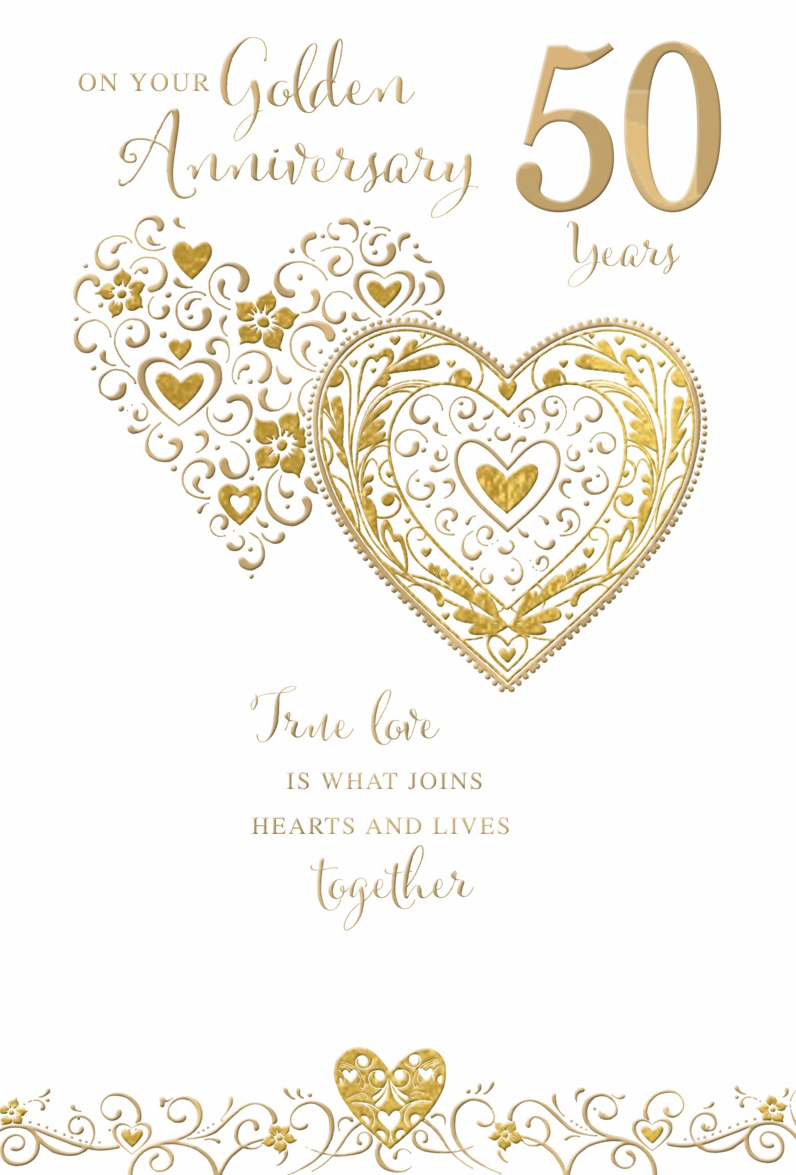 ANNIVERSARY CARDS,Your Golden 6`s Hearts
