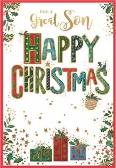 XMAS CARDS,Son 6`s Foliage & Presents