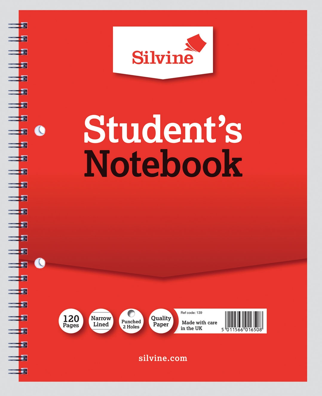 NOTEBOOK,Spiral Feint 8x6.5 60lv (Silvine) [Splittable]