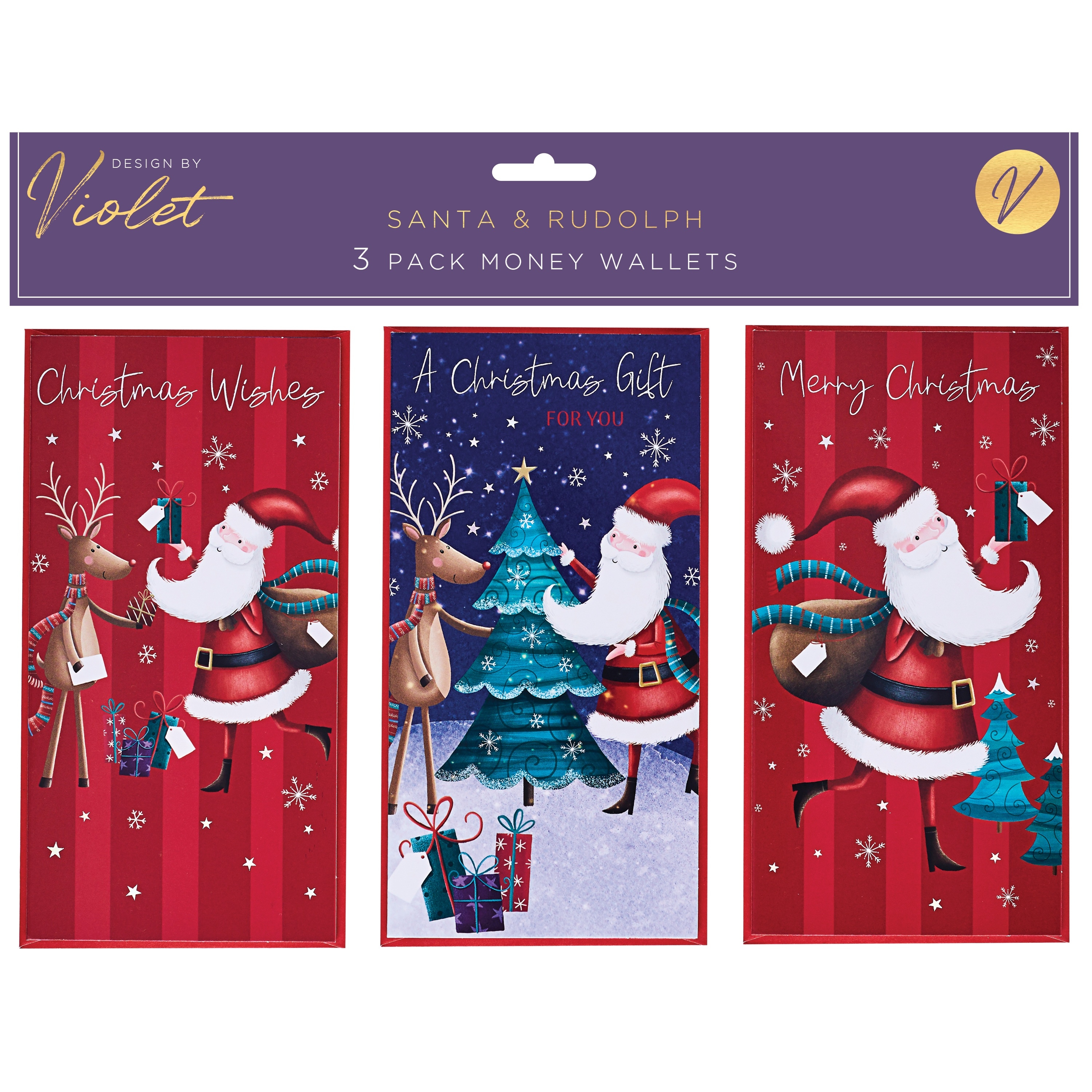 XMAS MONEY WALLETS,Whimsical 3`s [Packs Only]