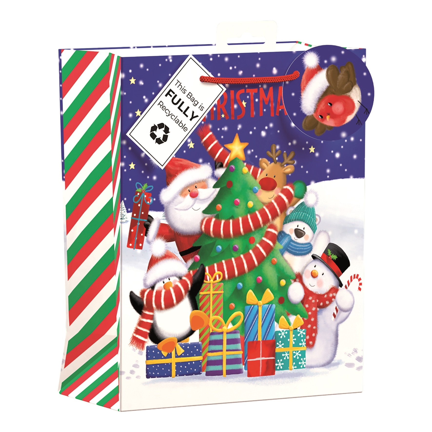 GIFT BAG,Santa & Friends (Medium) [Packs Only]