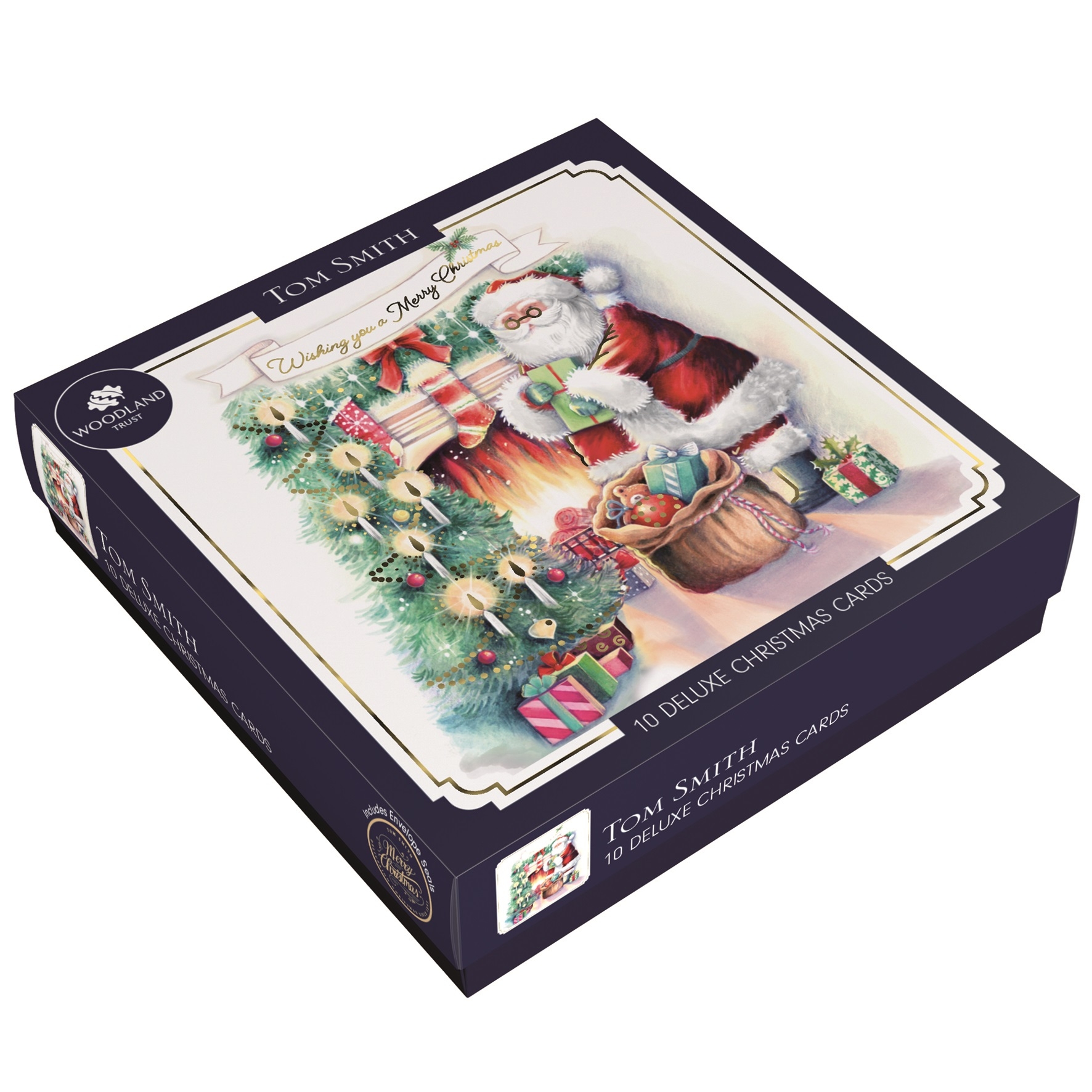 BOXED CARDS,Santa Deluxe With Insert 10`s [Splittable]