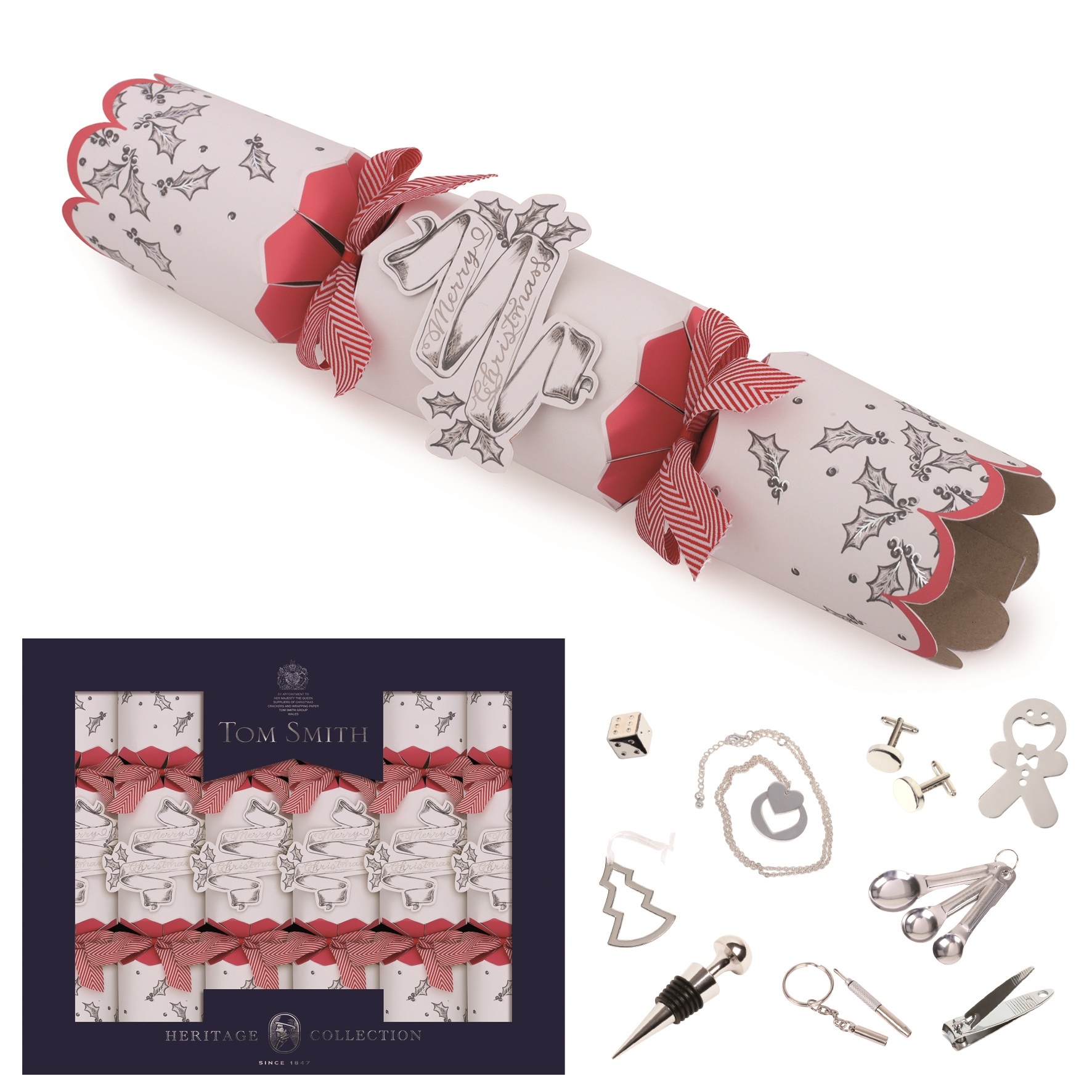 CRACKERS,35cm Classic Santa 6`s