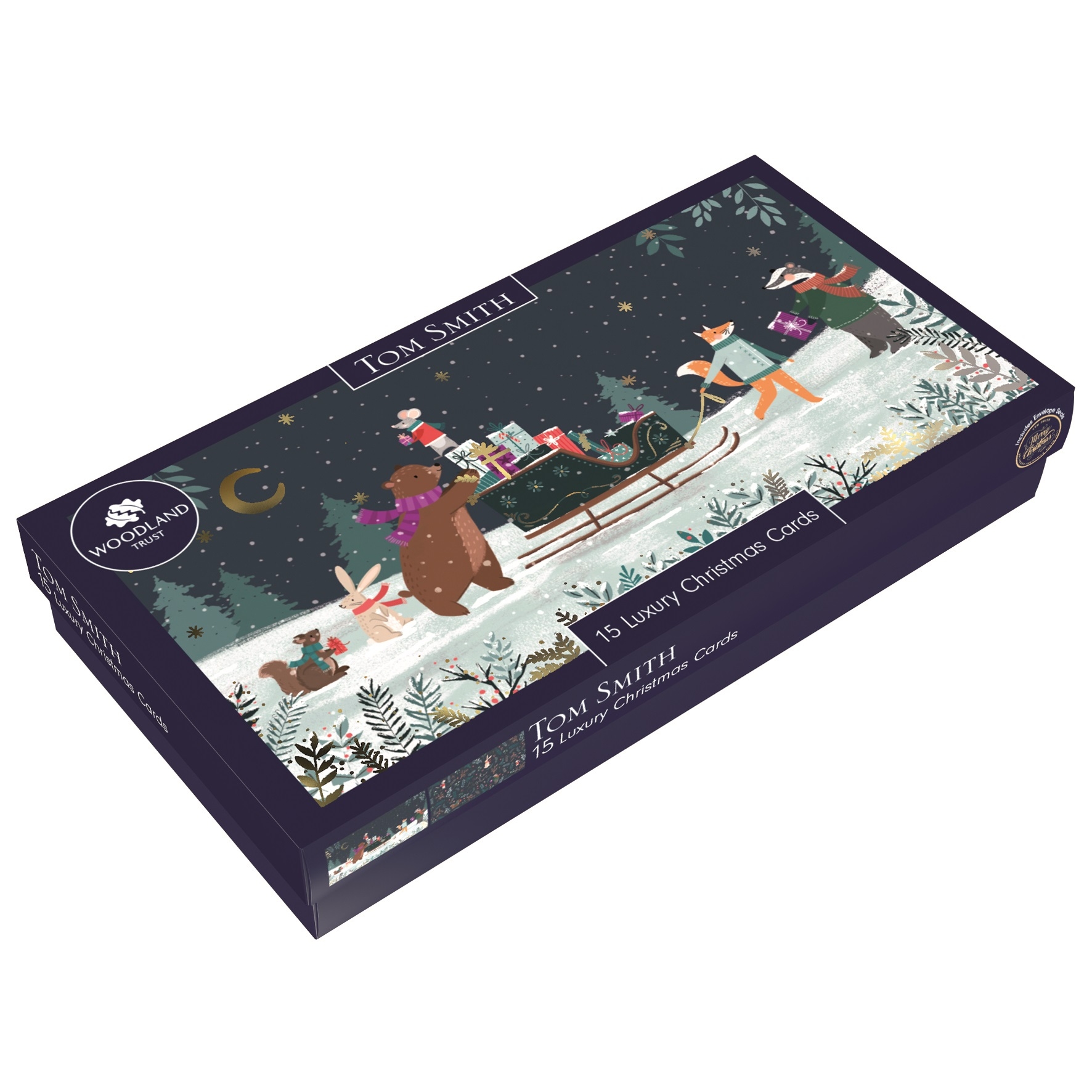 BOXED CARDS,Winter Animals Slim 20`s [Splittable]