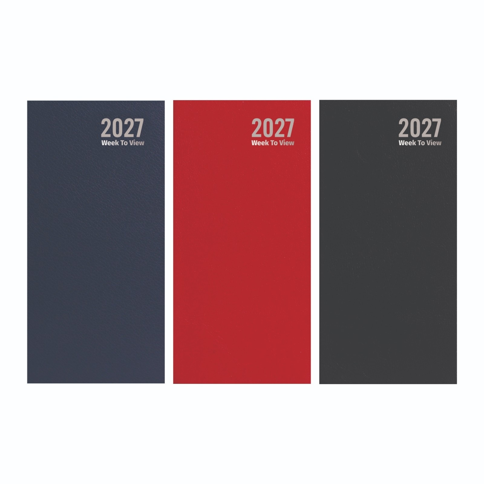 DIARY,Slim,Two Weeks To View, Asst Cols. 2027 CDU [Packs Only]