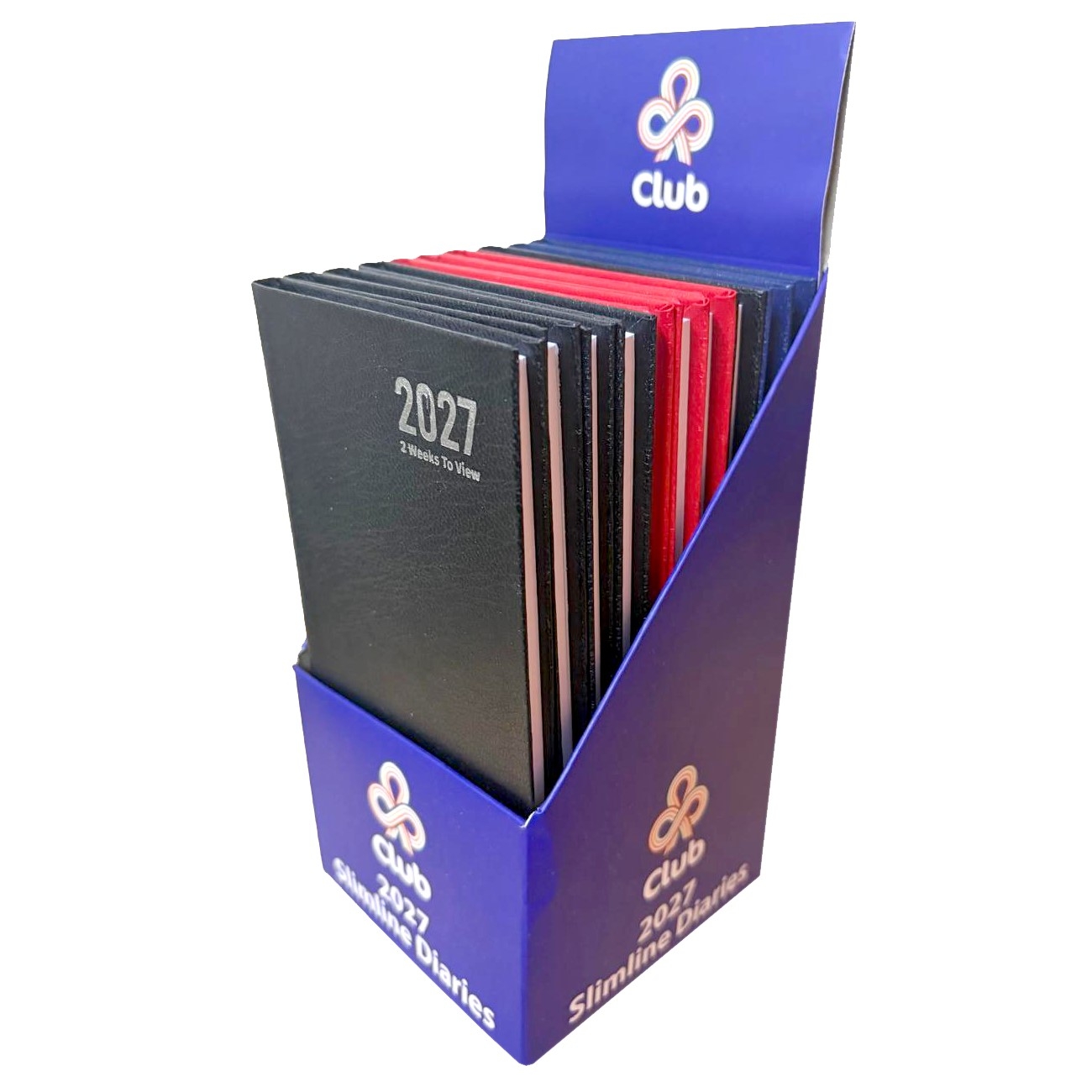 DIARY,Slim,Two Weeks To View, Asst Cols. 2027 CDU [Packs Only]