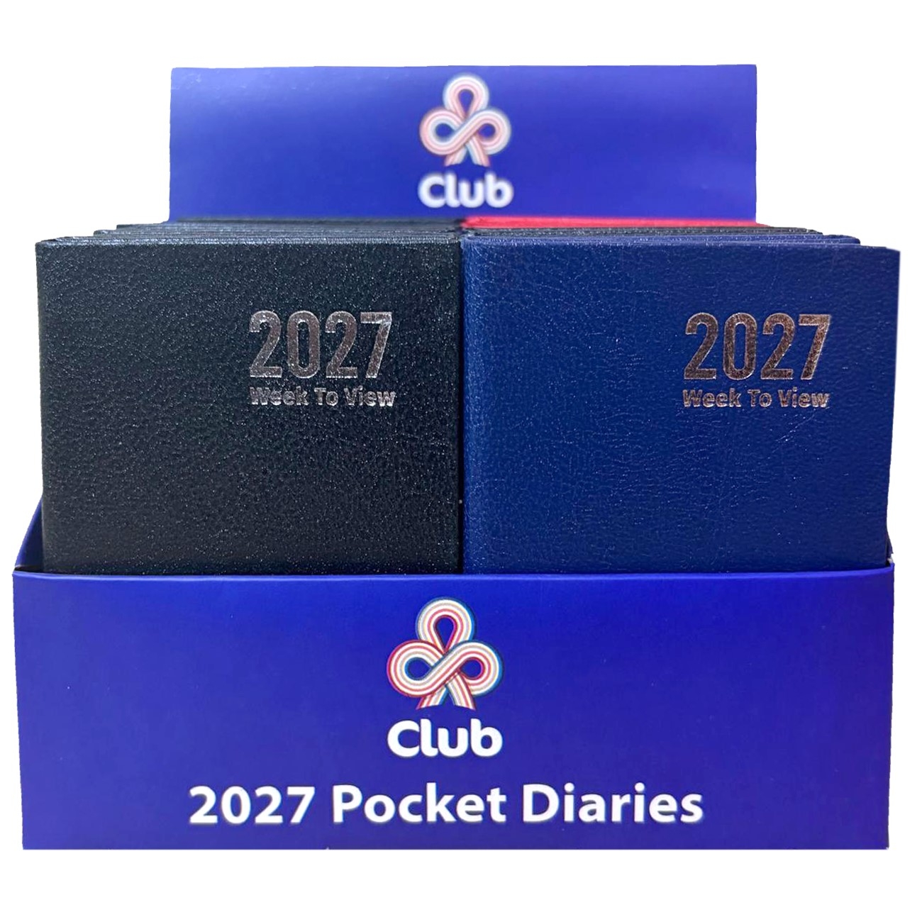 DIARY,Pocket,Week To View, Asst Cols. 2027 CDU [Packs Only]