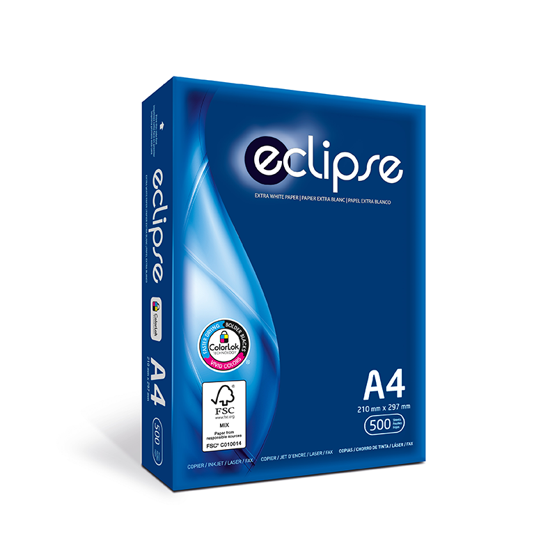 COPIER PAPER,A4 Eclipse 500`s 75gsm [Splittable]