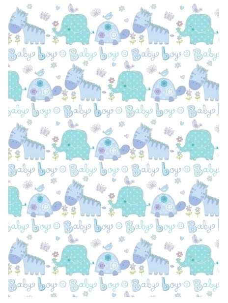 GIFT WRAP,Baby Boy Elephants [Packs Only]