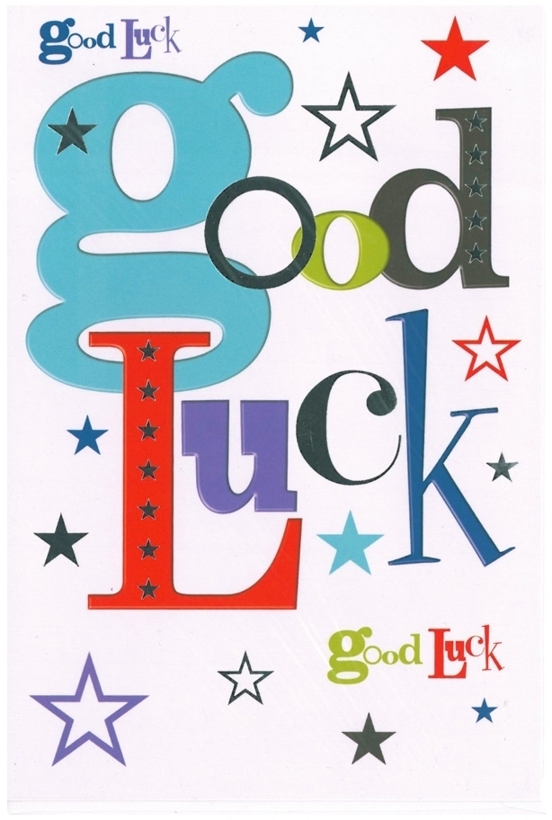 GOOD LUCK CARDS,6`s Text & Stars