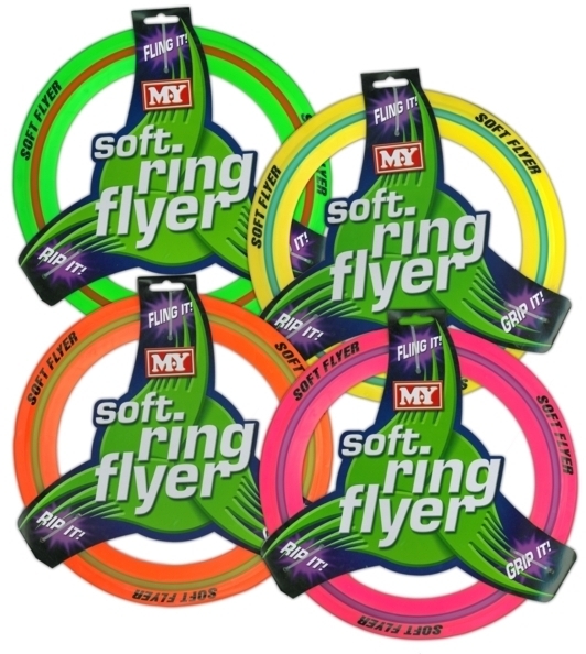 SKIMMER,Soft Flying Ring 285mm 4 Asst.Cols H/pk [Splittable]