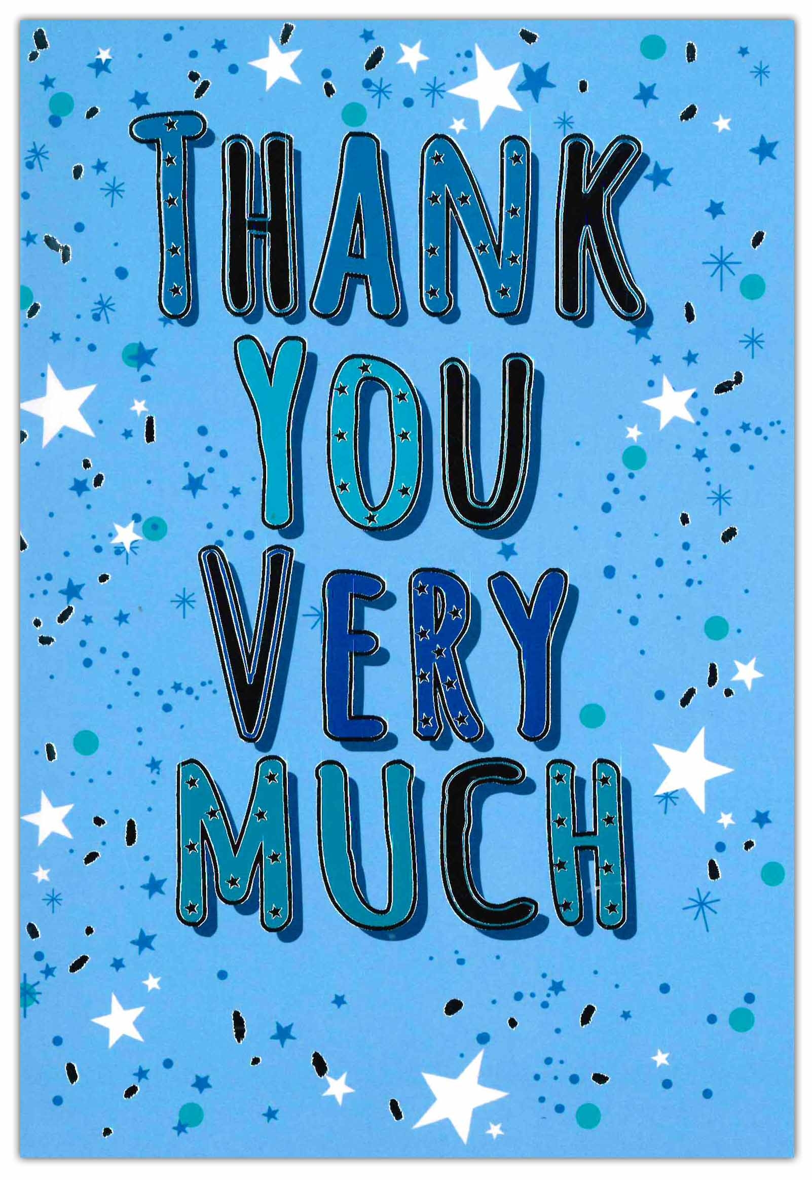 THANK YOU CARDS,6`s Stars & Text