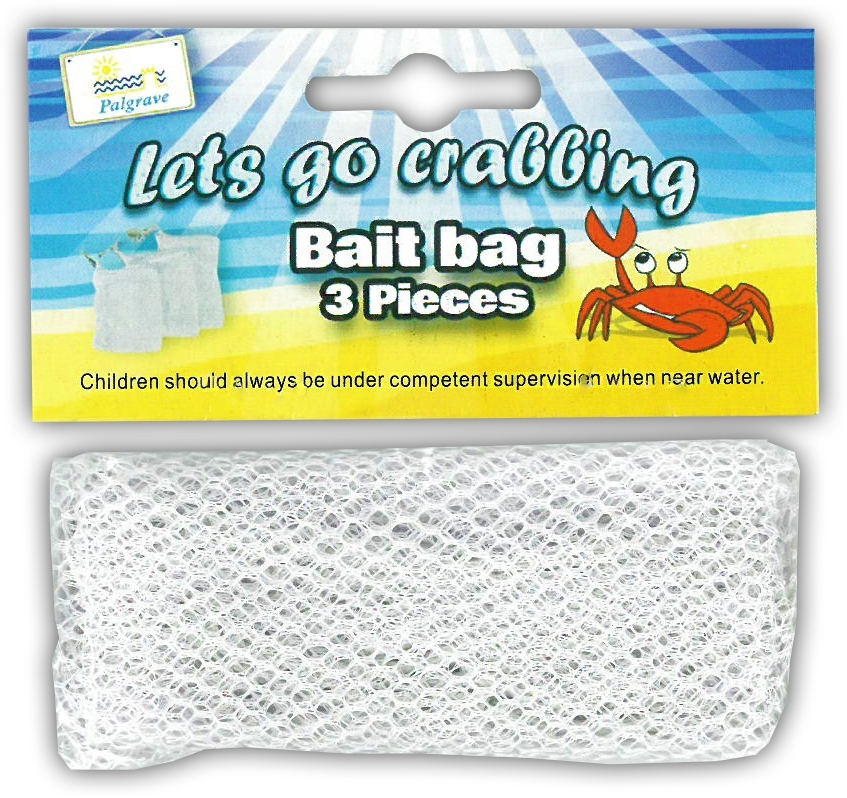 BAIT BAGS,With Draw String 3`s Spares for Crab Lines,H/pk [Splittable]
