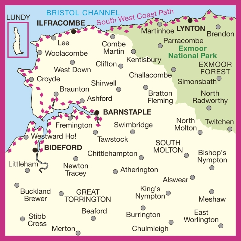 MAP,O/S Barnstaple & Ilfracombe (with Download) [Splittable]