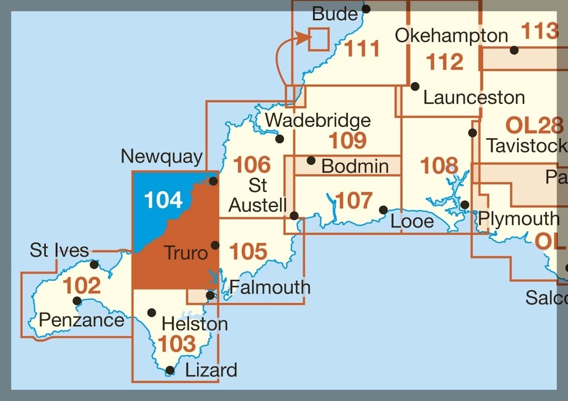 MAP,O/S Redruth & St Agnes 2.5in (Was £12.99) [Splittable]