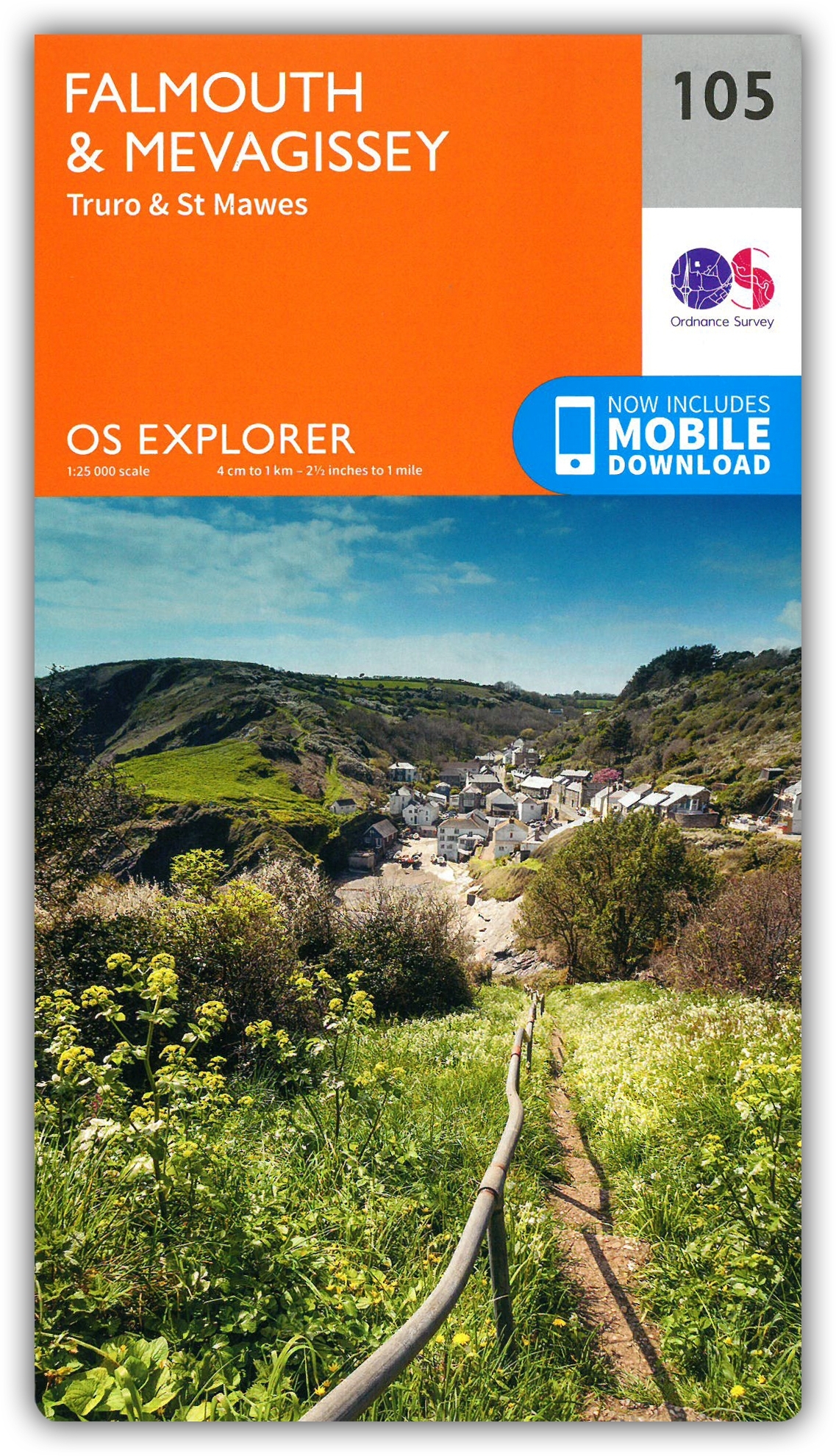 MAP,O/S Falmouth & Mevagissey Explorer 2.5in [Splittable]
