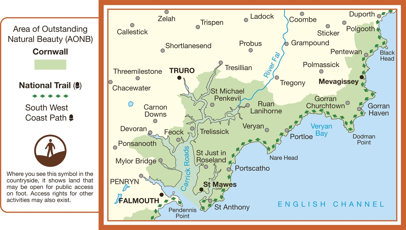 MAP,O/S Falmouth & Mevagissey Explorer 2.5in [Splittable]