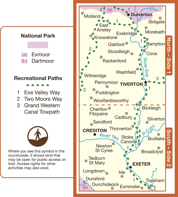 MAP,O/S Exeter & Exe Valley Explorer 2.5in [Splittable]