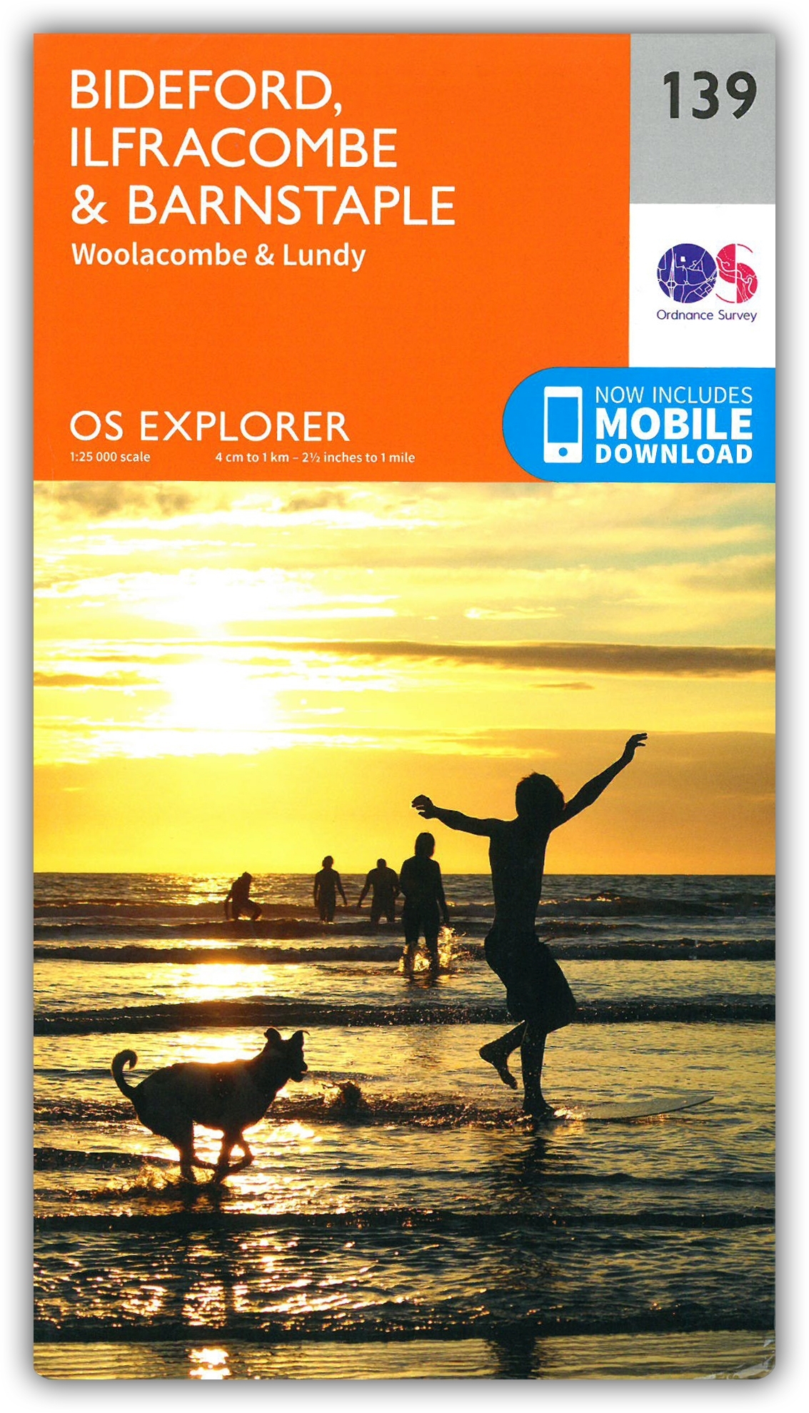 MAP,O/S Bideford,Ilfracombe, Exmoor 2.5in (with Download) [Splittable]