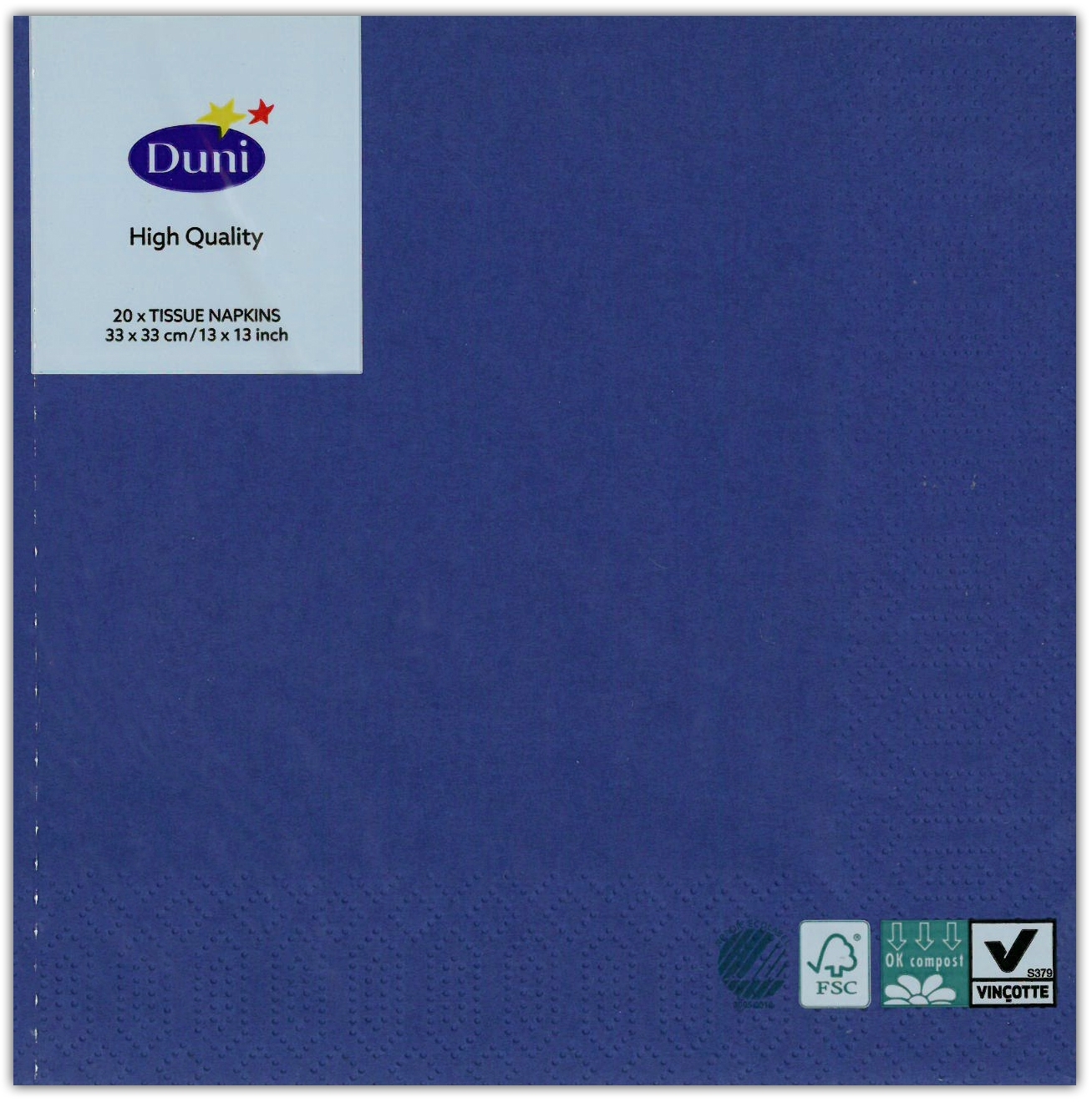 NAPKINS,33/3ply Dark Blue 20`s [Splittable]