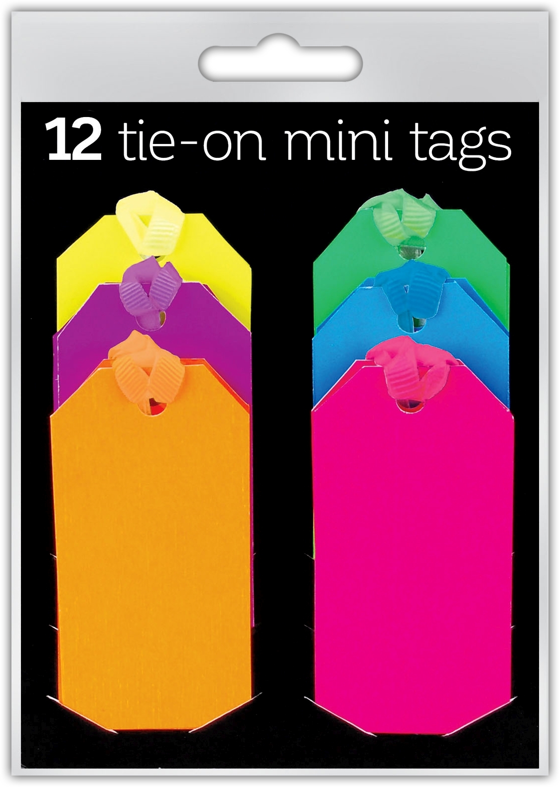 LABEL,Tie-On Luggage Mini Neon 12`s H/pk [Packs Only]