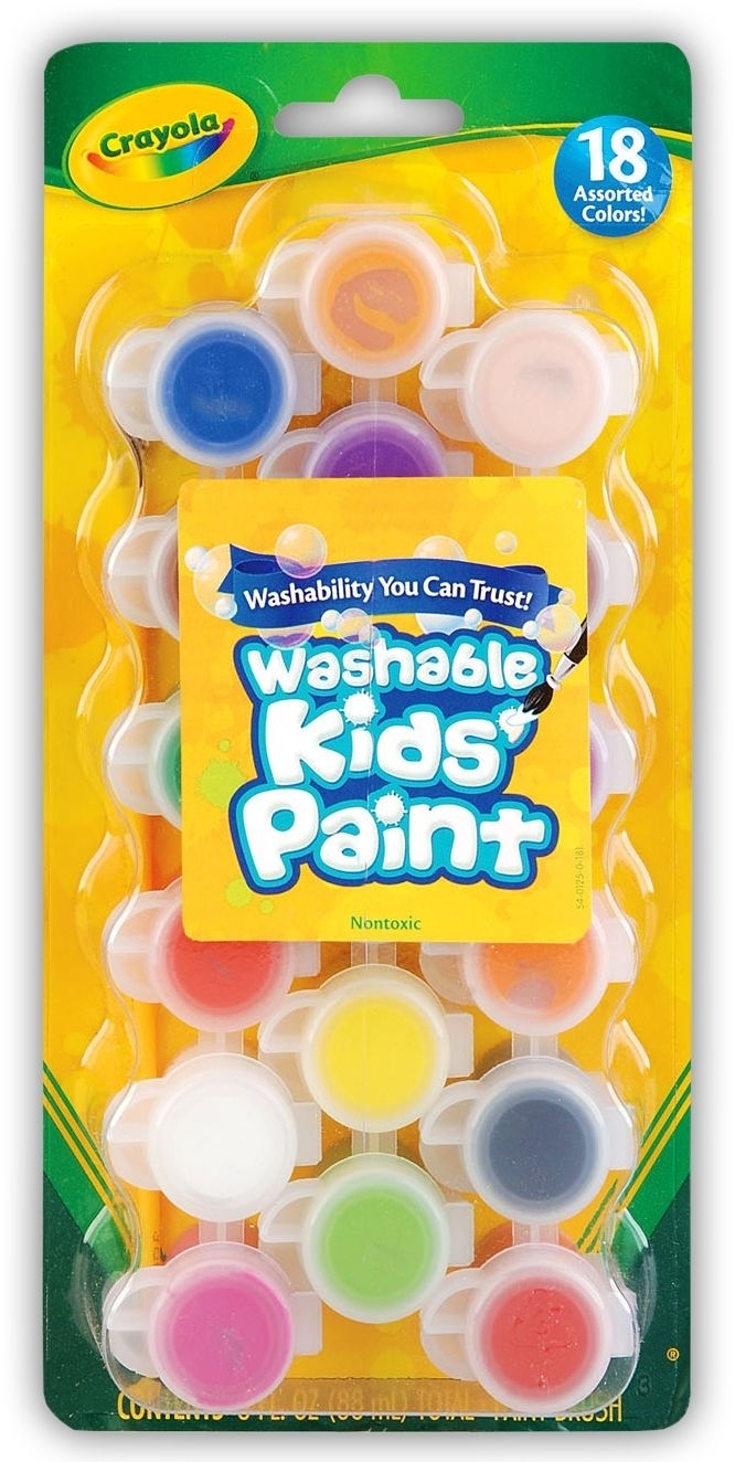 KIDS PAINT,Mini Washable 18`s (Crayola) I/cd [Splittable]