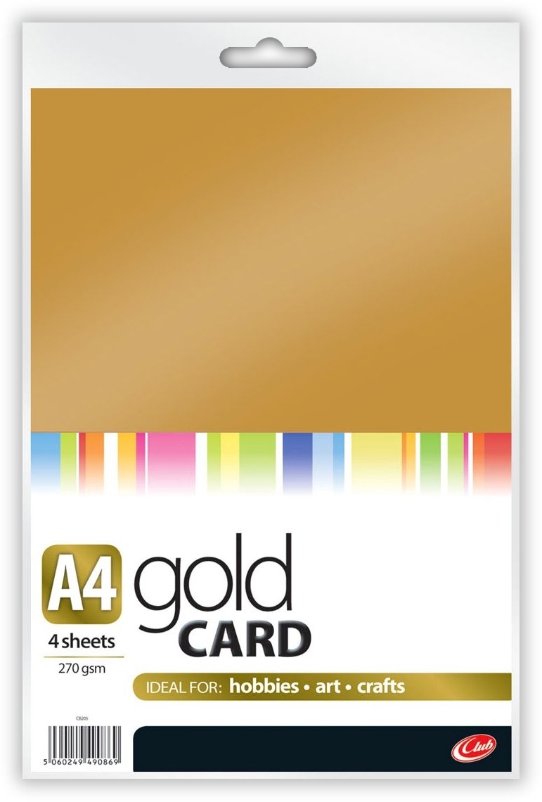 CARD,A4 Gold 4`s H/pk (Club) [Packs Only]