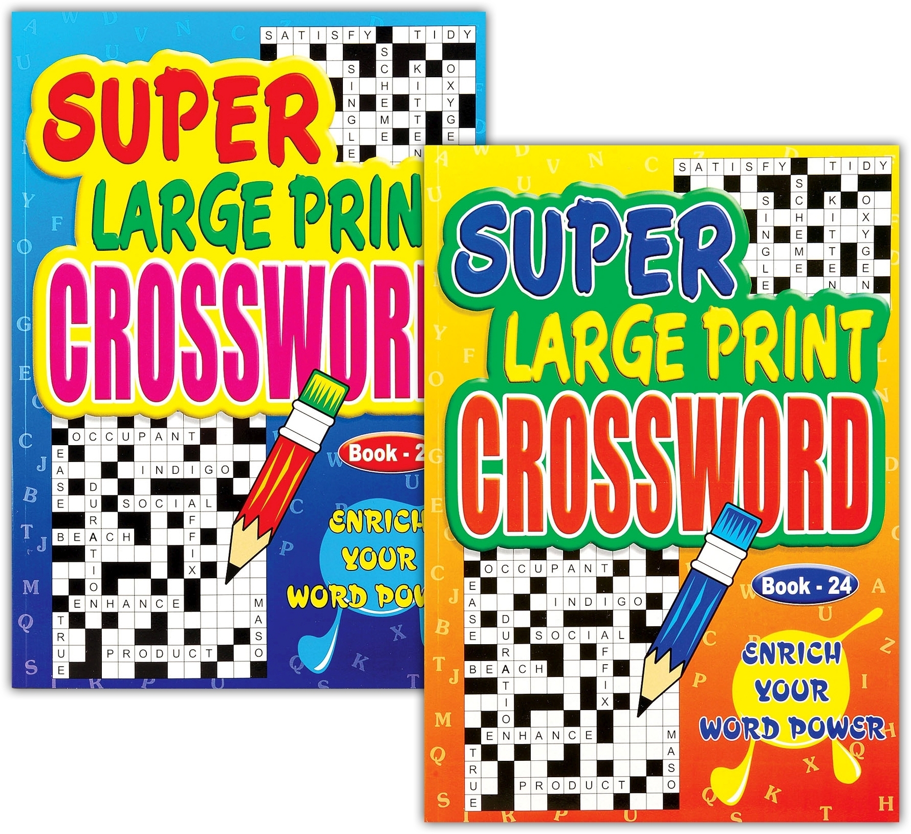 ACTIVITY BOOK,Crossword Large Print 4 Asst. [Packs Only]