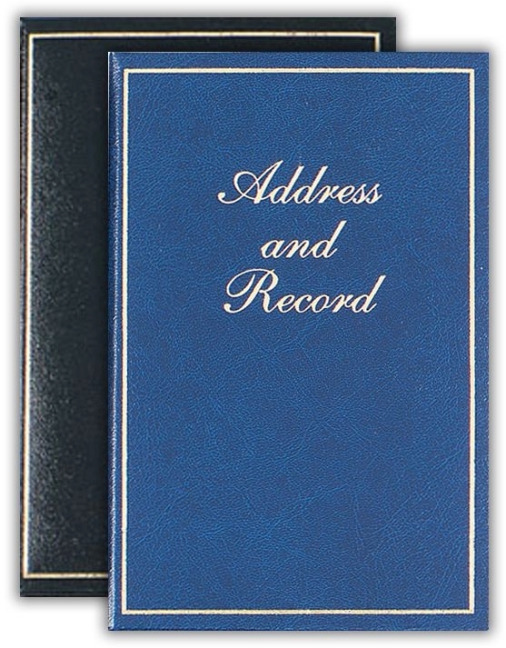 ADDRESS/RECORD BOOK,Gold Border 3 Asst. Cols.130x195mm [Splittable]