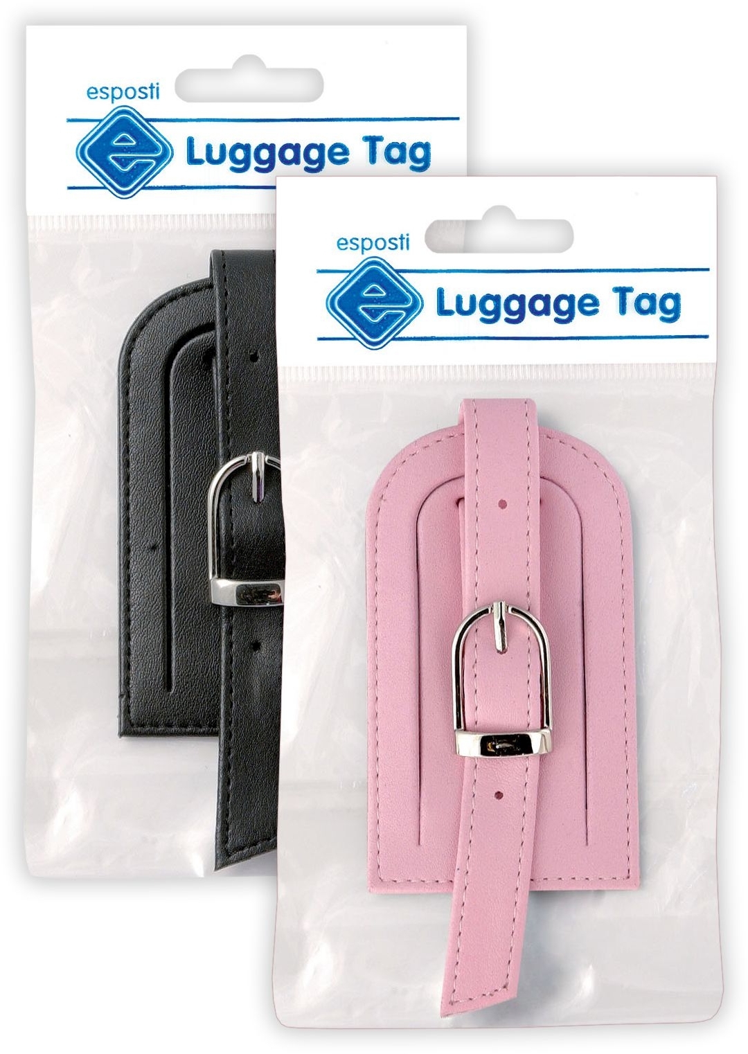 LUGGAGE TAG,PVC 2 Asst.Cols H/pk [Packs Only]