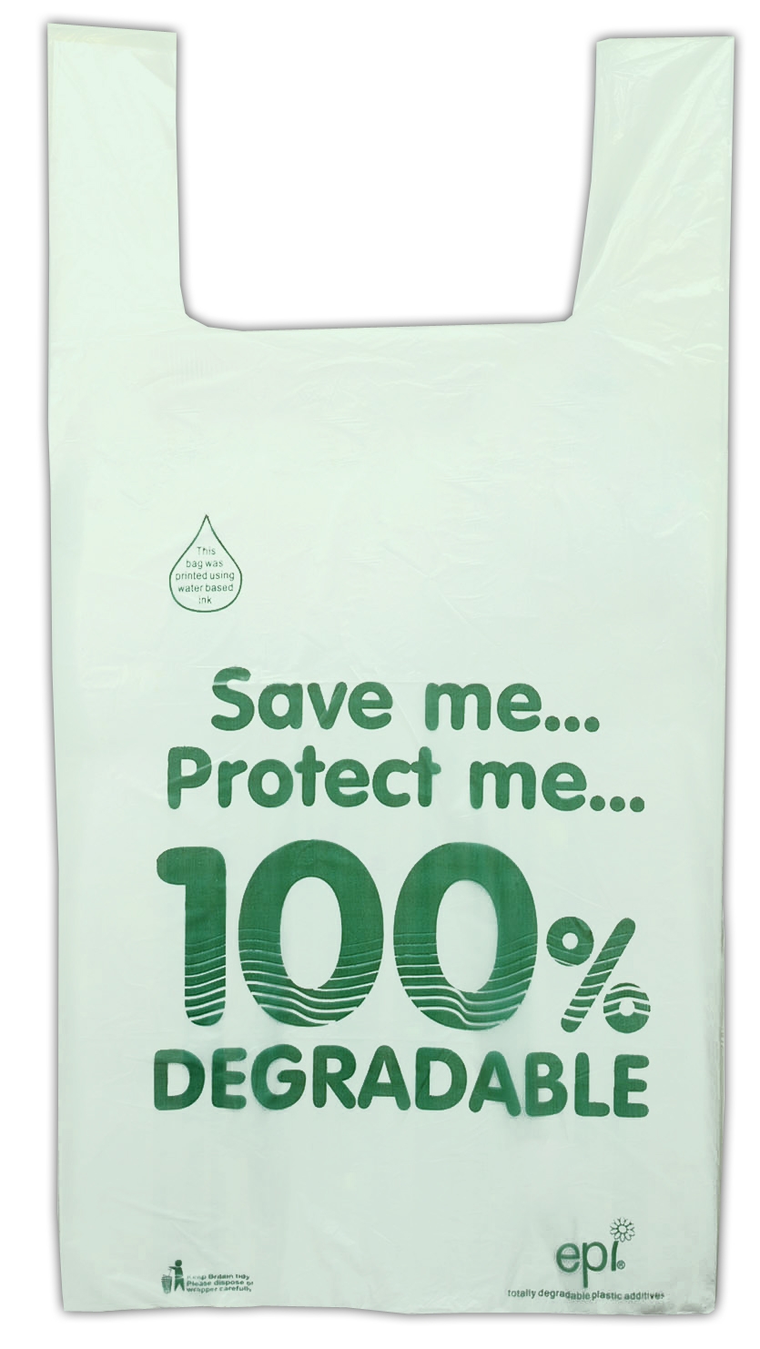 CARRIER BAG, Bio Degradable, Jumbo 12x19x23in 100`s
