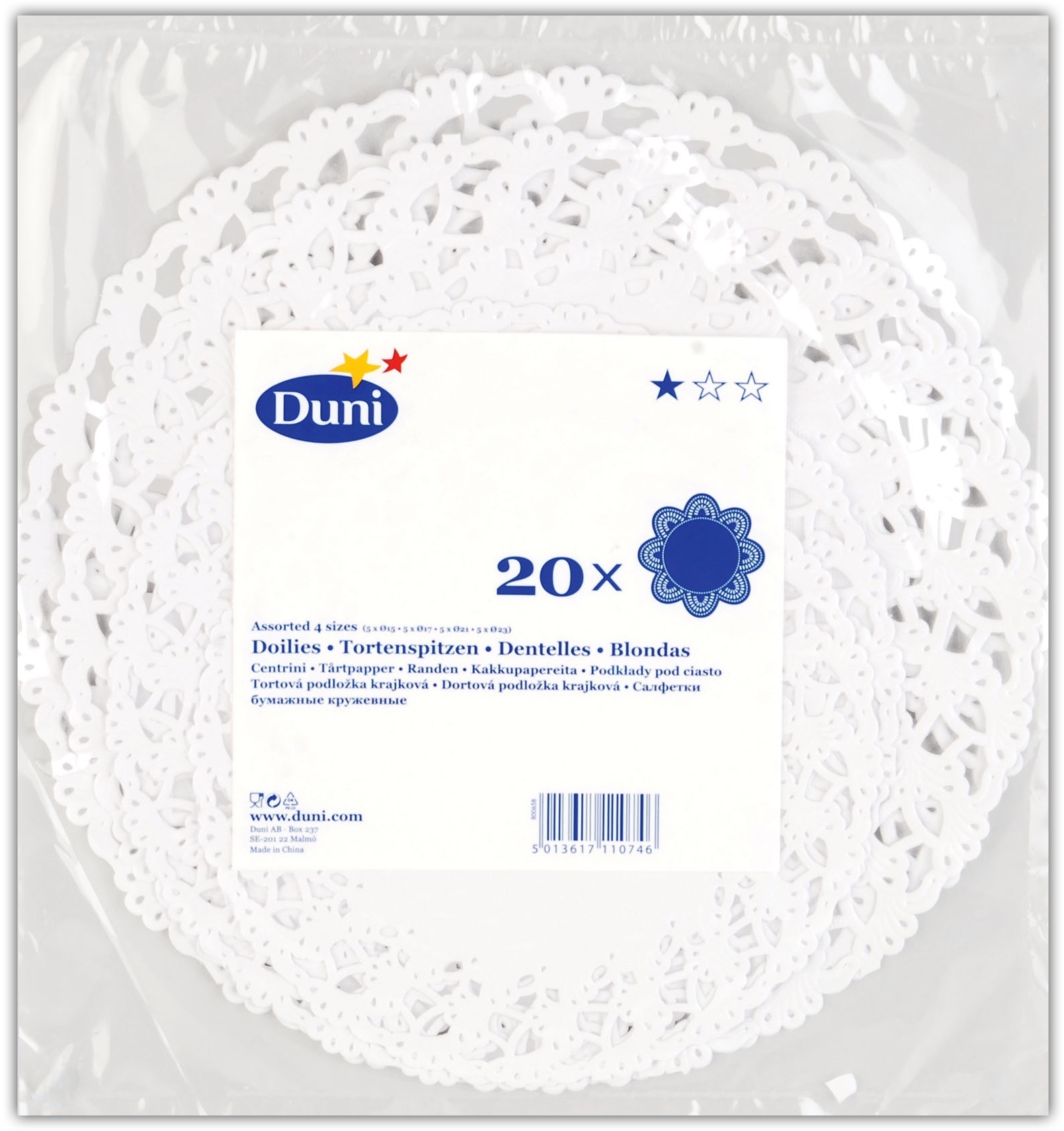 DOYLEYS,White Asst.Sizes 20`s (Doilies) [Packs Only]