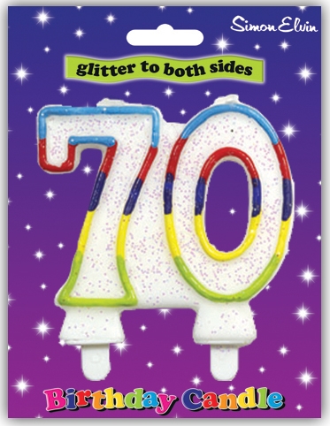 CAKE CANDLE,Age 70 [Packs Only]